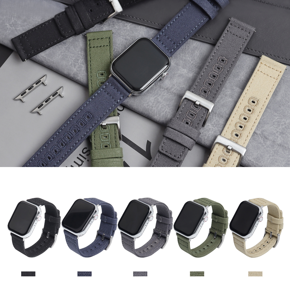 Suitable for Apple Watches Canvas Watch Strap Apple Series 9/8/7/6 44mm 45mm 49mm From ZOVNE