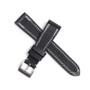ZOVNE Black Genuine Leather Watch Bands for Men in 22mm with New Stitching