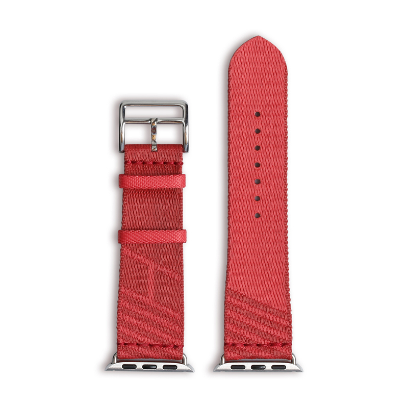 ZOVNE- Hermes&Apple 2 Piece of Nylon Apple Watch Band with Spring Bar Adapter Nylon Keeper From China