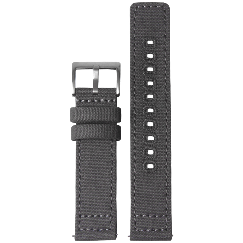 ZOVNE- 7 Colors 2 Piece of Canvas Watch Strap Cotton Watch Band with Embroidery Hole Quick Release Spring Bar in 20mm 22mm
