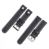 Snap Black Top Grain Leather Watch Straps for Men in 20mm 22mm From ZOVNE