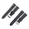 ZOVNE Black Genuine Leather Watch Bands for Men in 22mm with New Stitching