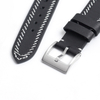 ZOVNE Black Genuine Leather Watch Bands for Men in 22mm with New Stitching