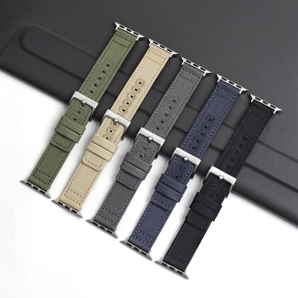 Suitable for Apple Watches Canvas Watch Strap Apple Series 9/8/7/6 44mm 45mm 49mm From ZOVNE