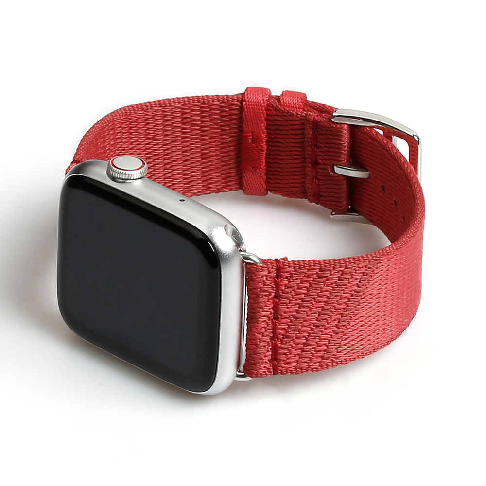 ZOVNE- Hermes&Apple 2 Piece of Nylon Apple Watch Band with Spring Bar Adapter Nylon Keeper From China