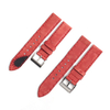 ZOVNE Red Vegetable Tanned Leather Watch Straps for Men in 20mm 22mm with Handmade Stitching