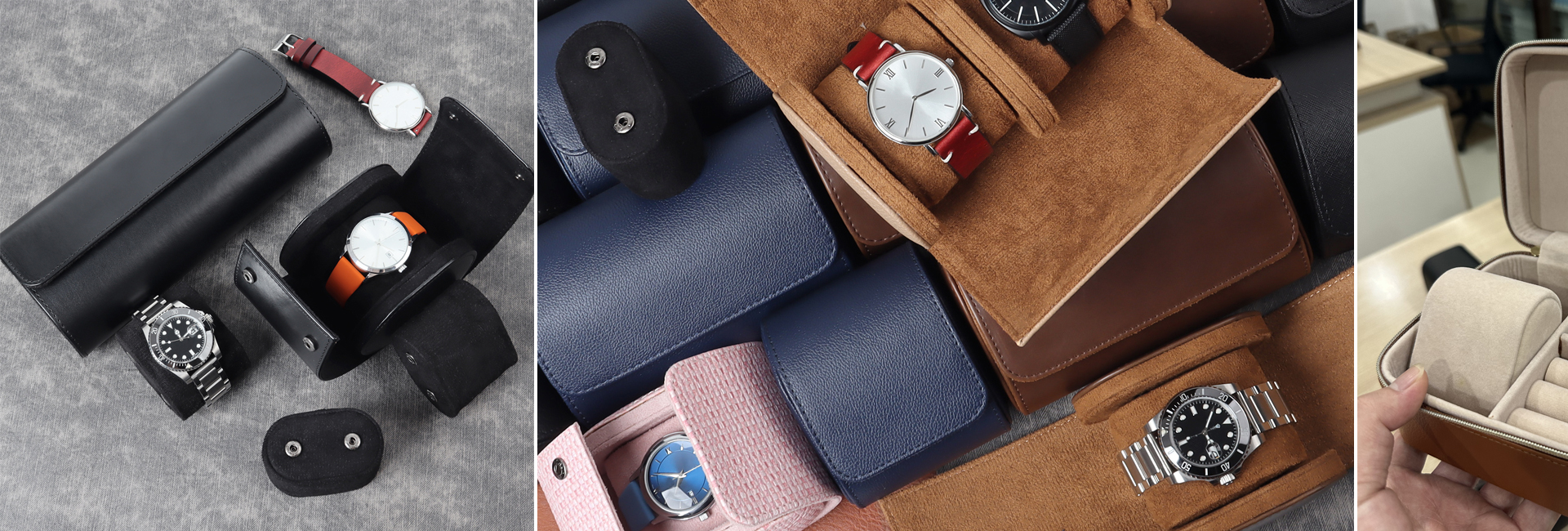 Leather watch rolls
