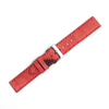 ZOVNE Red Vegetable Tanned Leather Watch Straps for Men in 20mm 22mm with Handmade Stitching