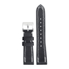 ZOVNE Black Genuine Leather Watch Bands for Men in 22mm with New Stitching