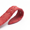 ZOVNE Red Vegetable Tanned Leather Watch Straps for Men in 20mm 22mm with Handmade Stitching